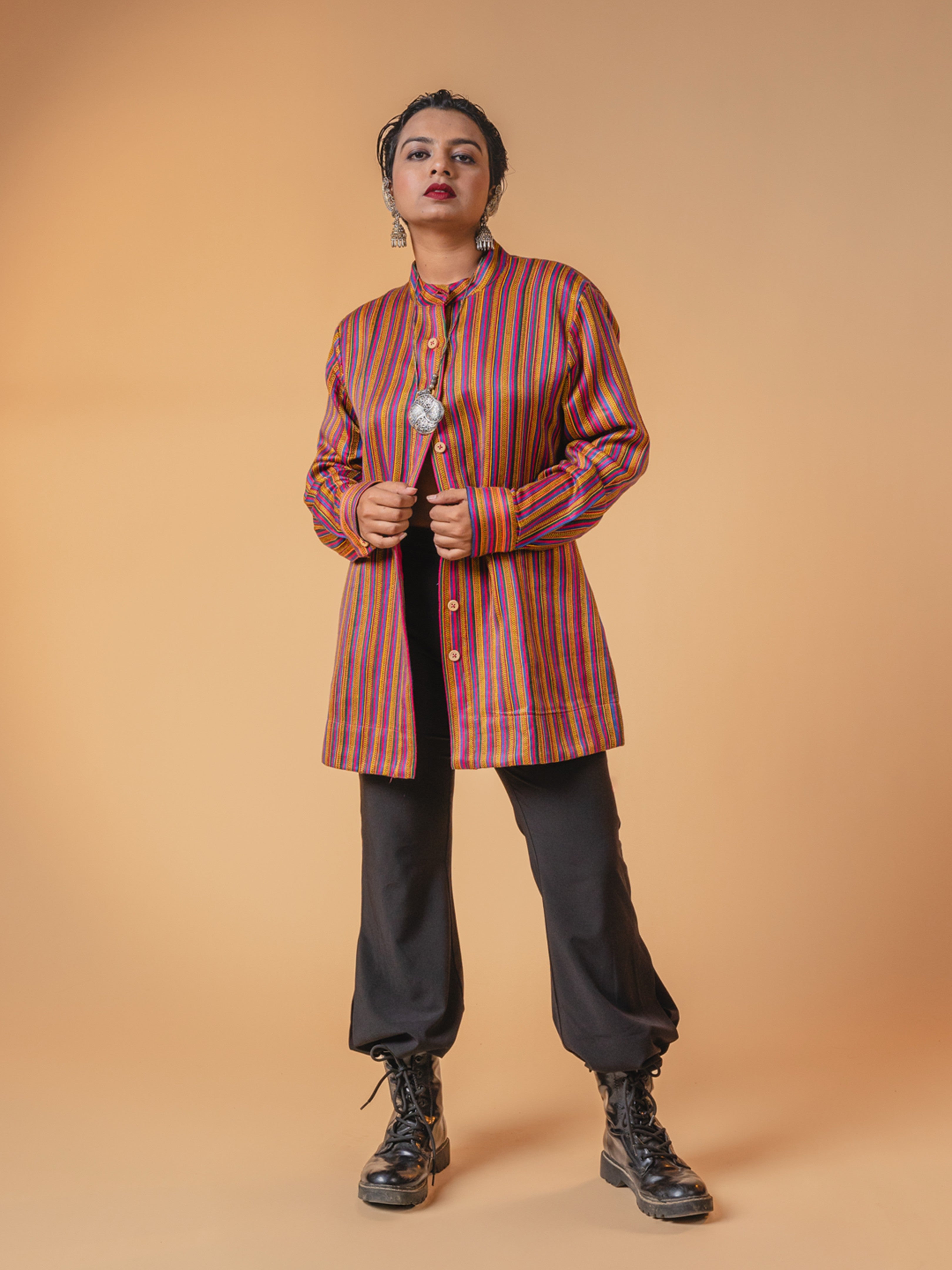 Mashru Overlay Multicolour