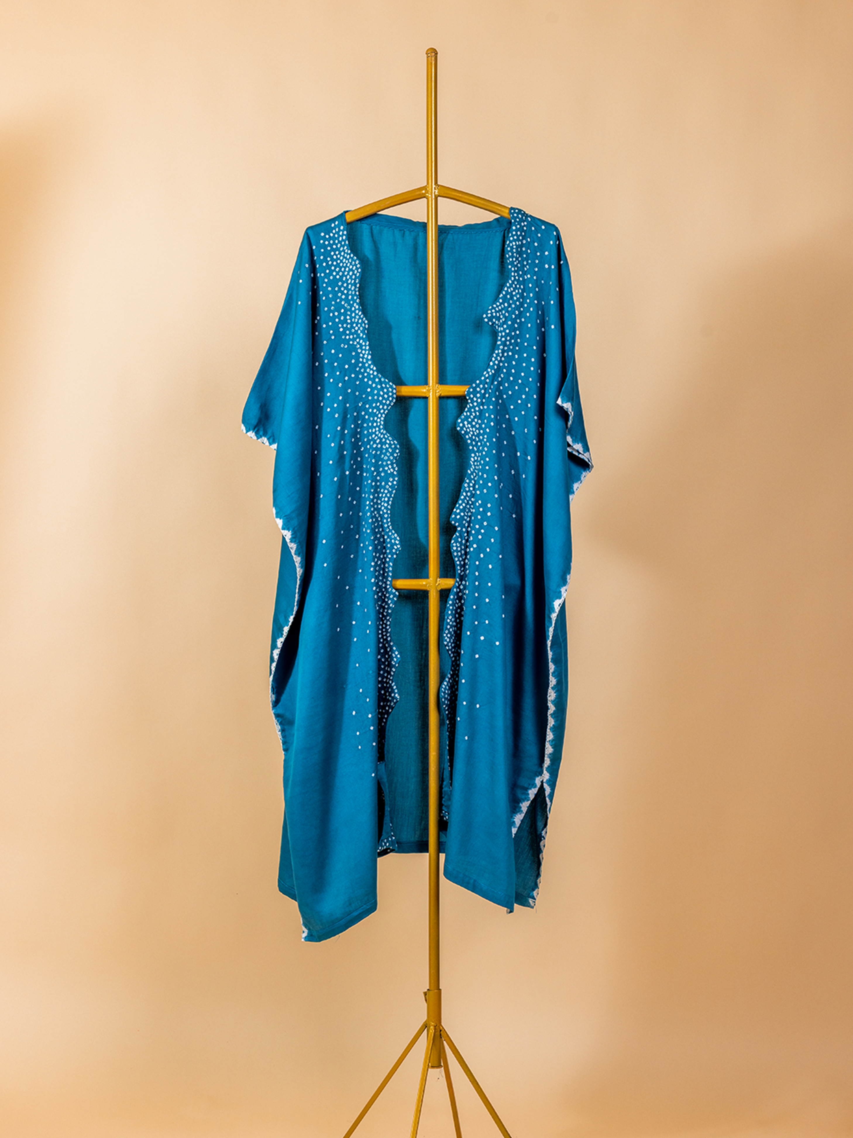 Bandhani Cotton Overlay Blue