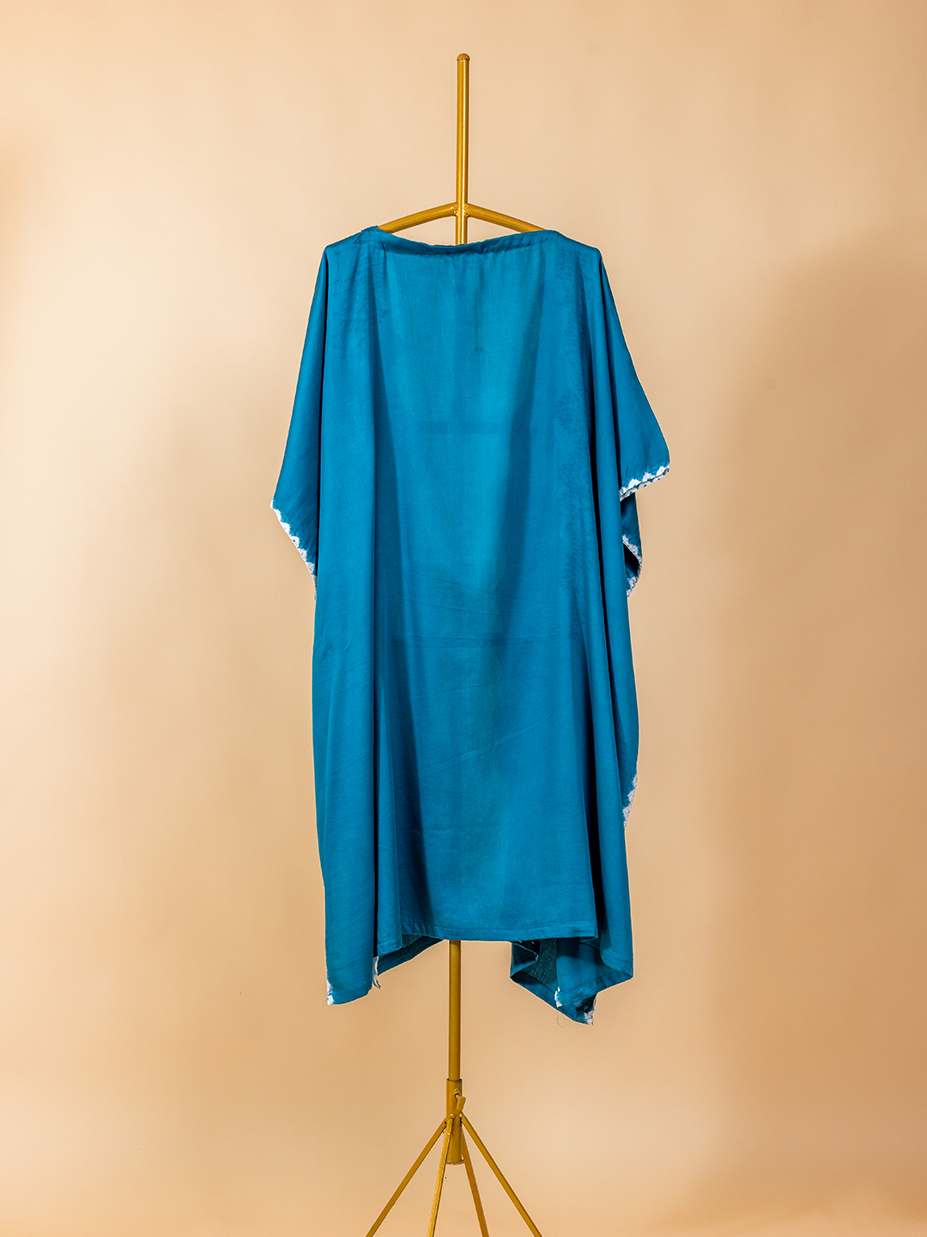 Bandhani Cotton Overlay Blue