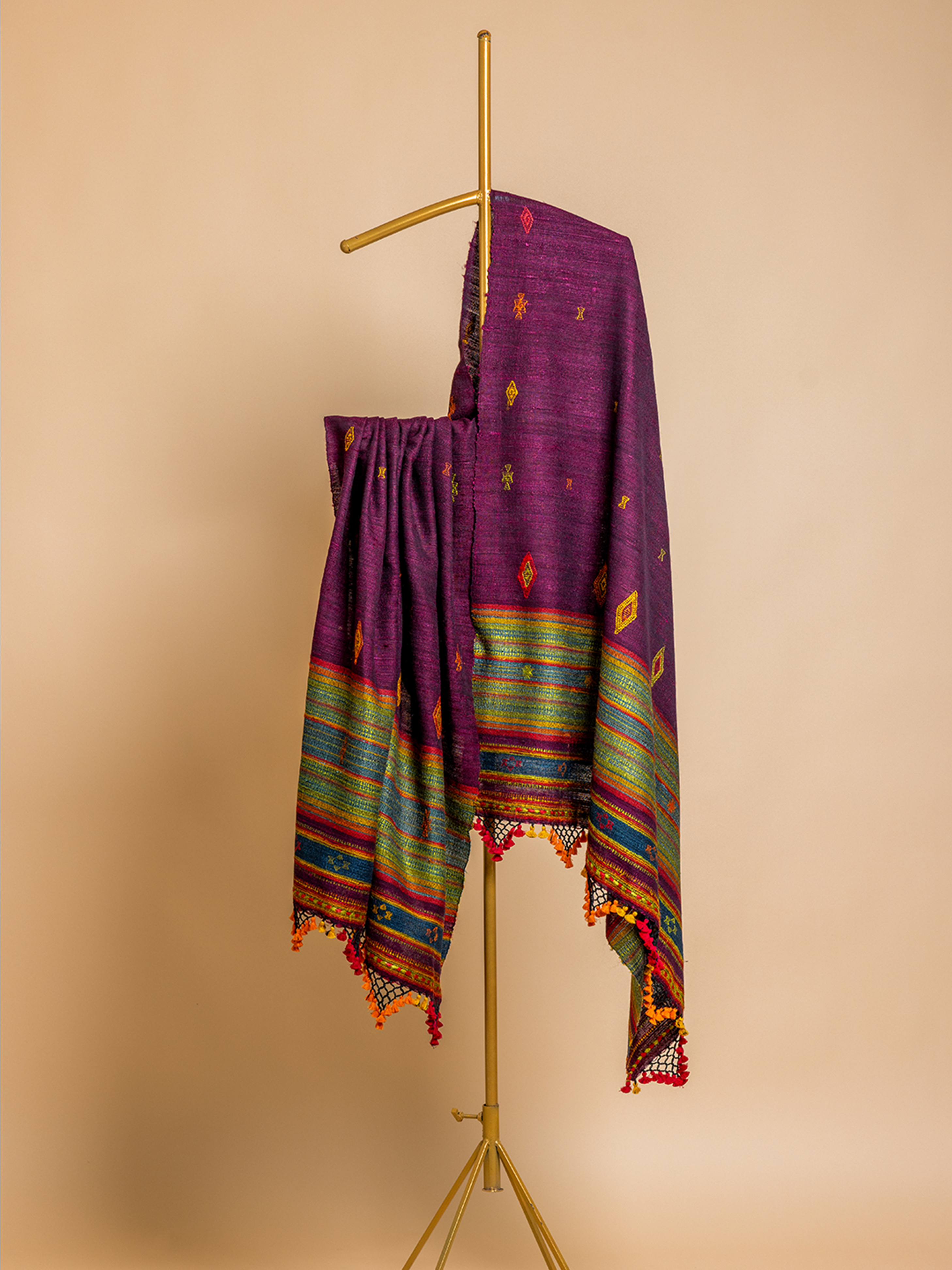 Extra- Weft Silk Dupatta Purple