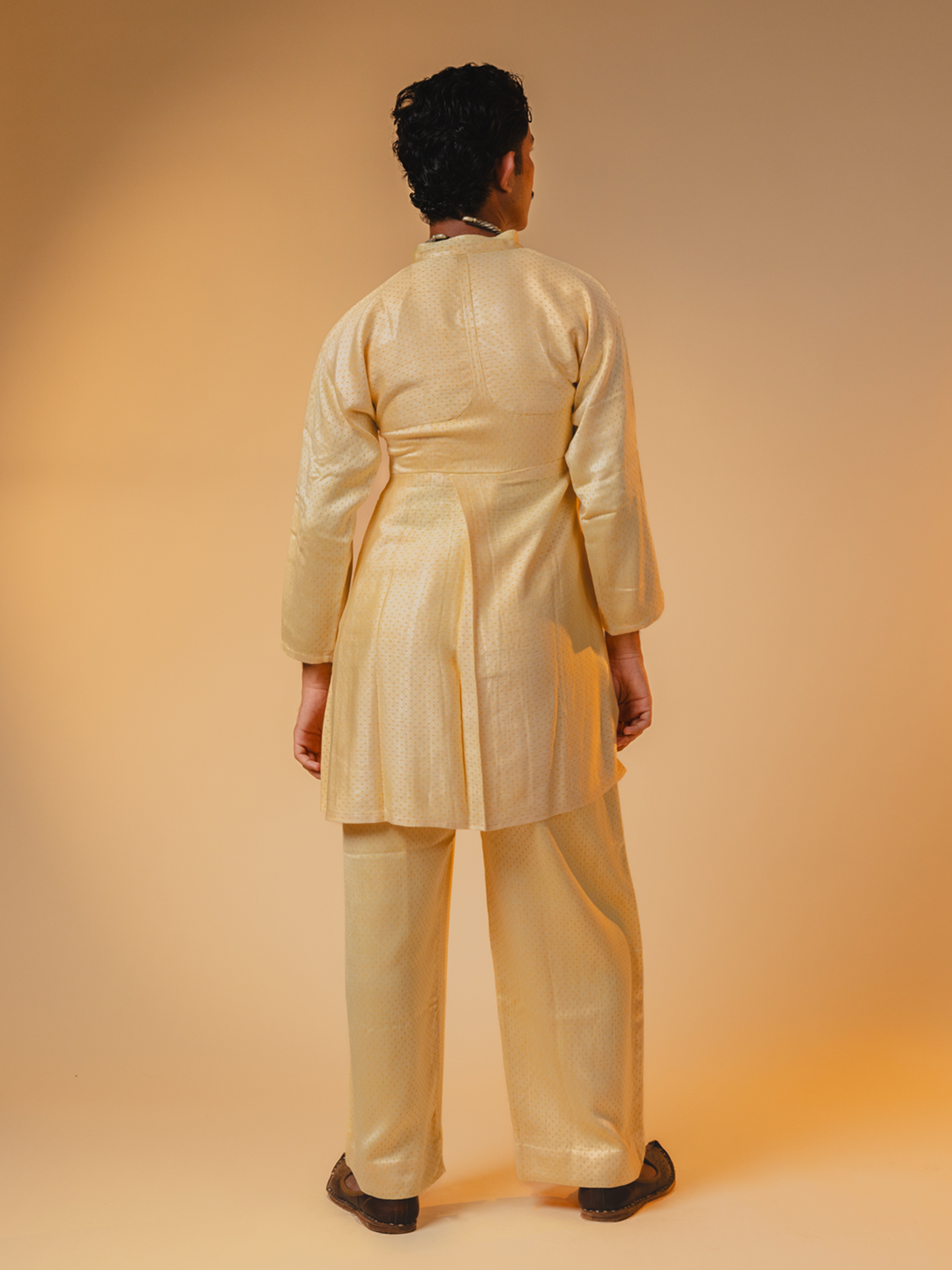 Mashru Kediya Set White