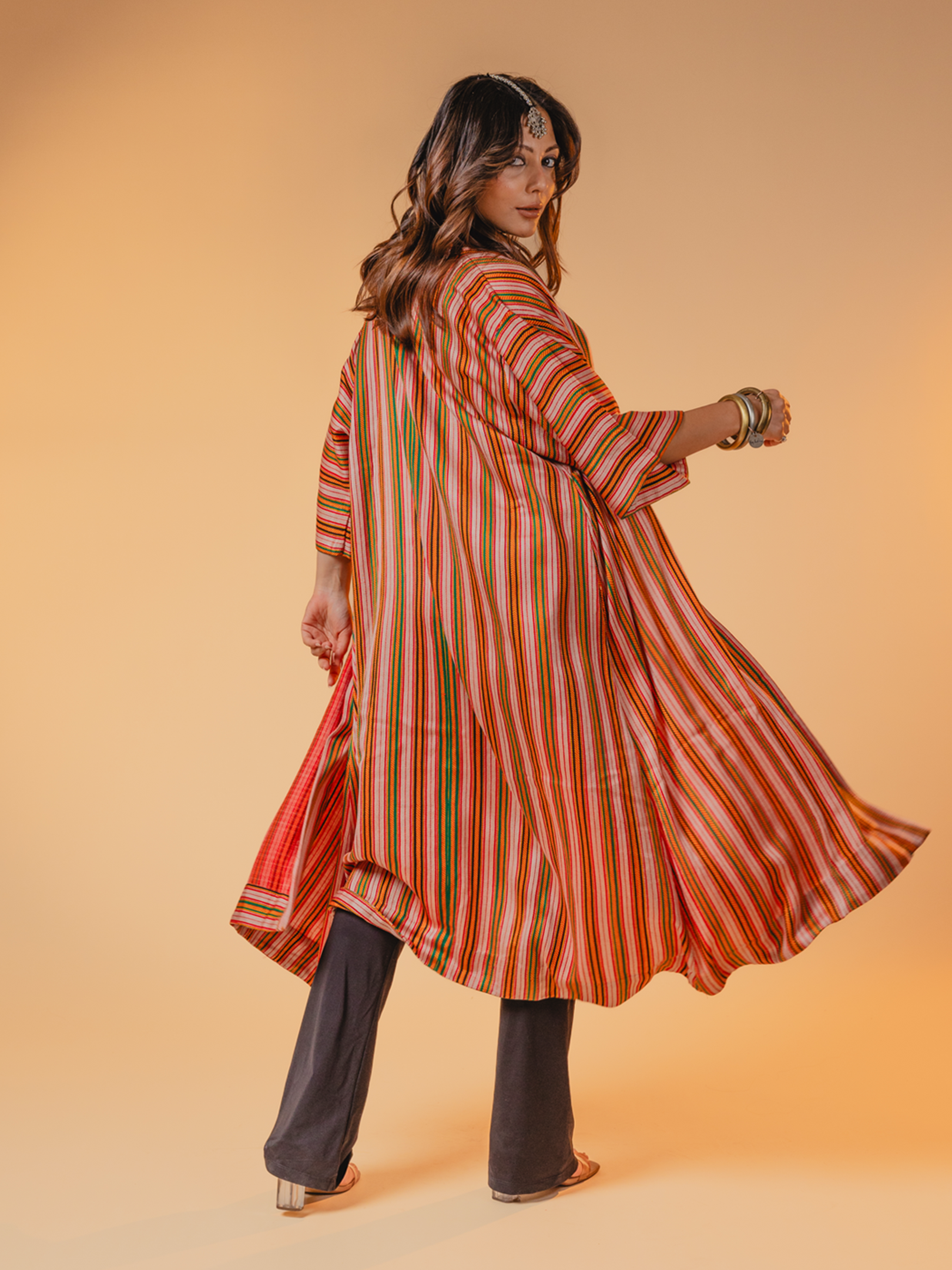 Mashru Overlay Pastel Pink