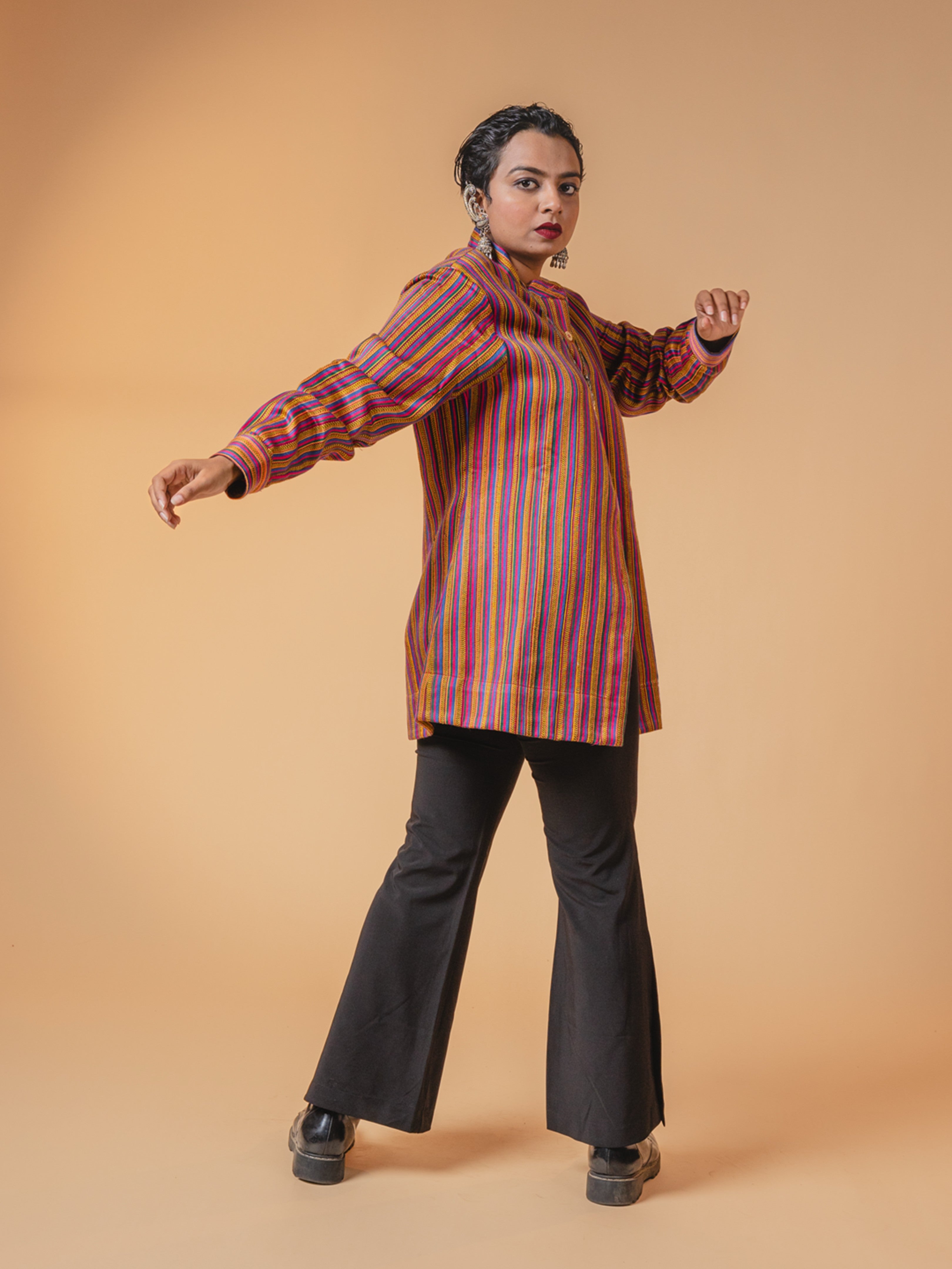 Mashru Overlay Multicolour