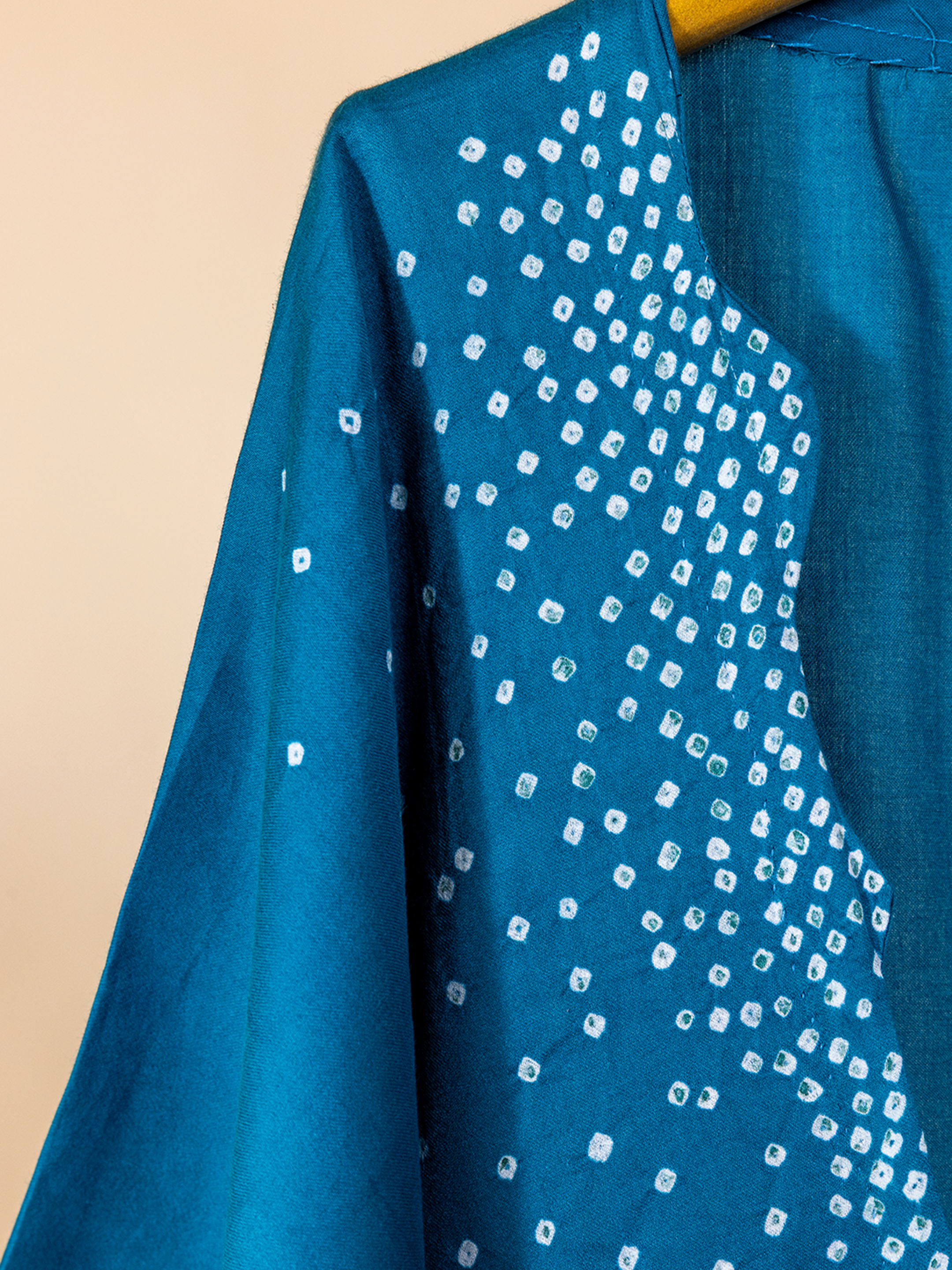 Bandhani Cotton Overlay Blue