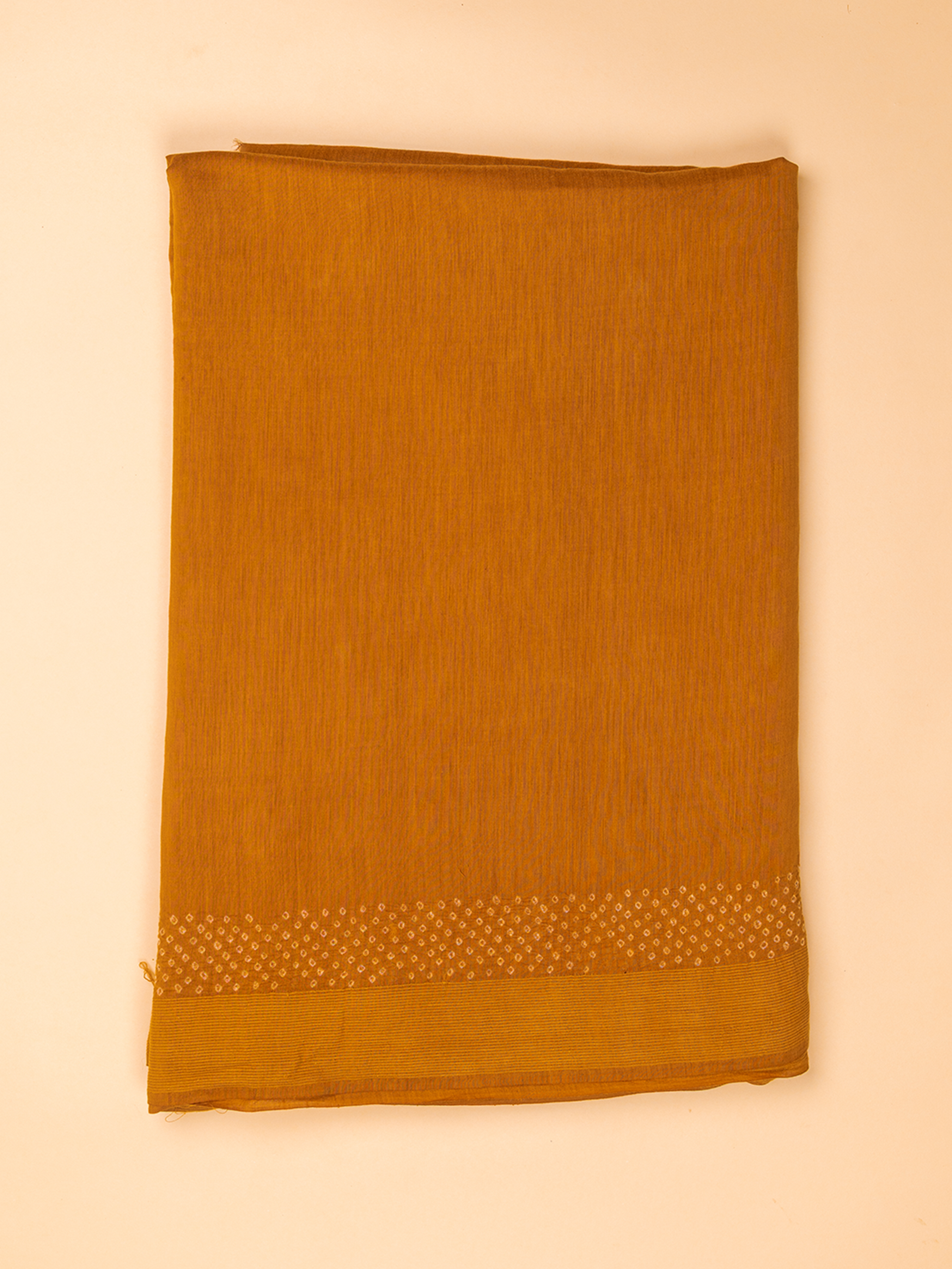 Bandhani Cotton Silk Saree Yellow