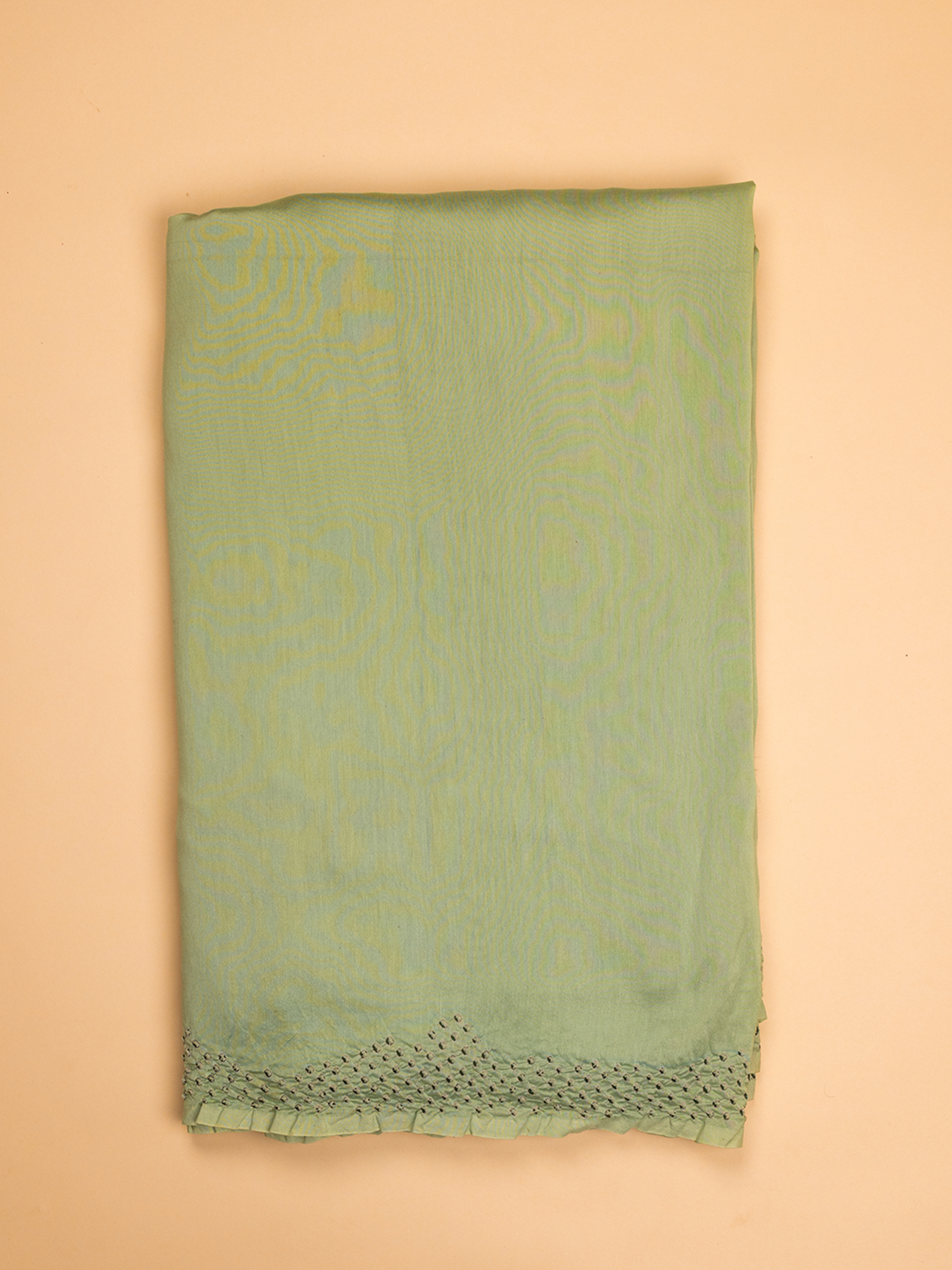 Bandhani  Kala Cotton Saree Pastel Green