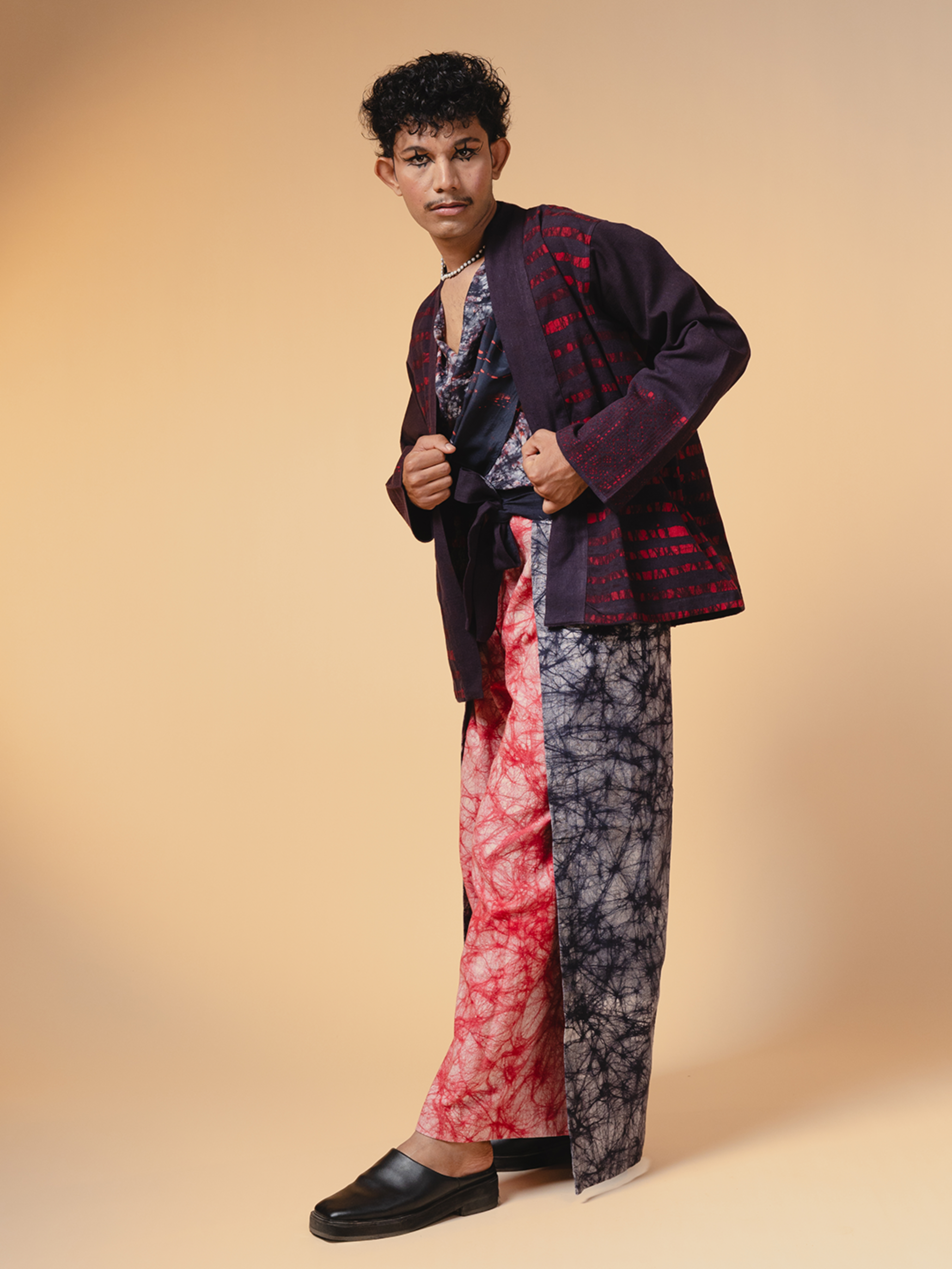 Batik Kala Cotton Overlay Black & Red