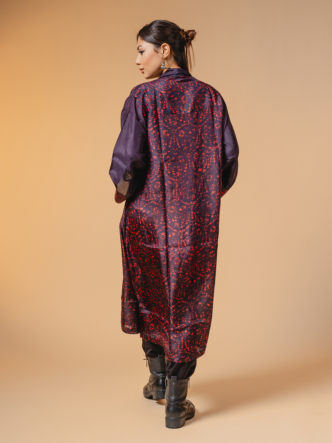 Batik Silk Overlay Black & Red