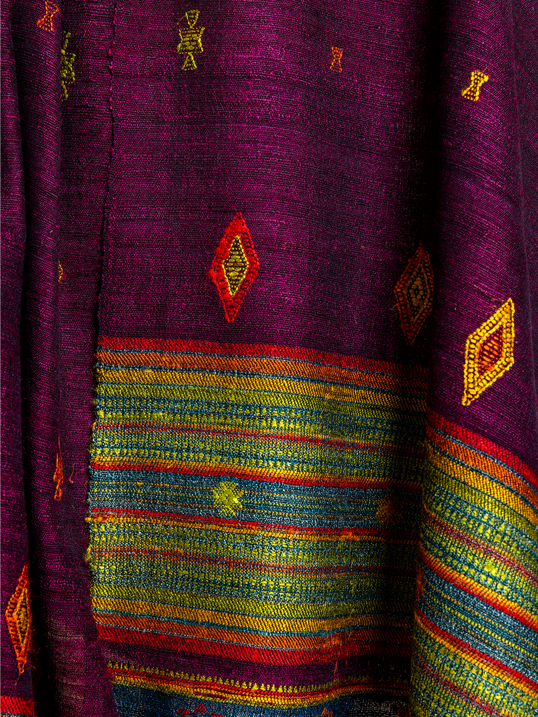 Extra- Weft Silk Dupatta Purple