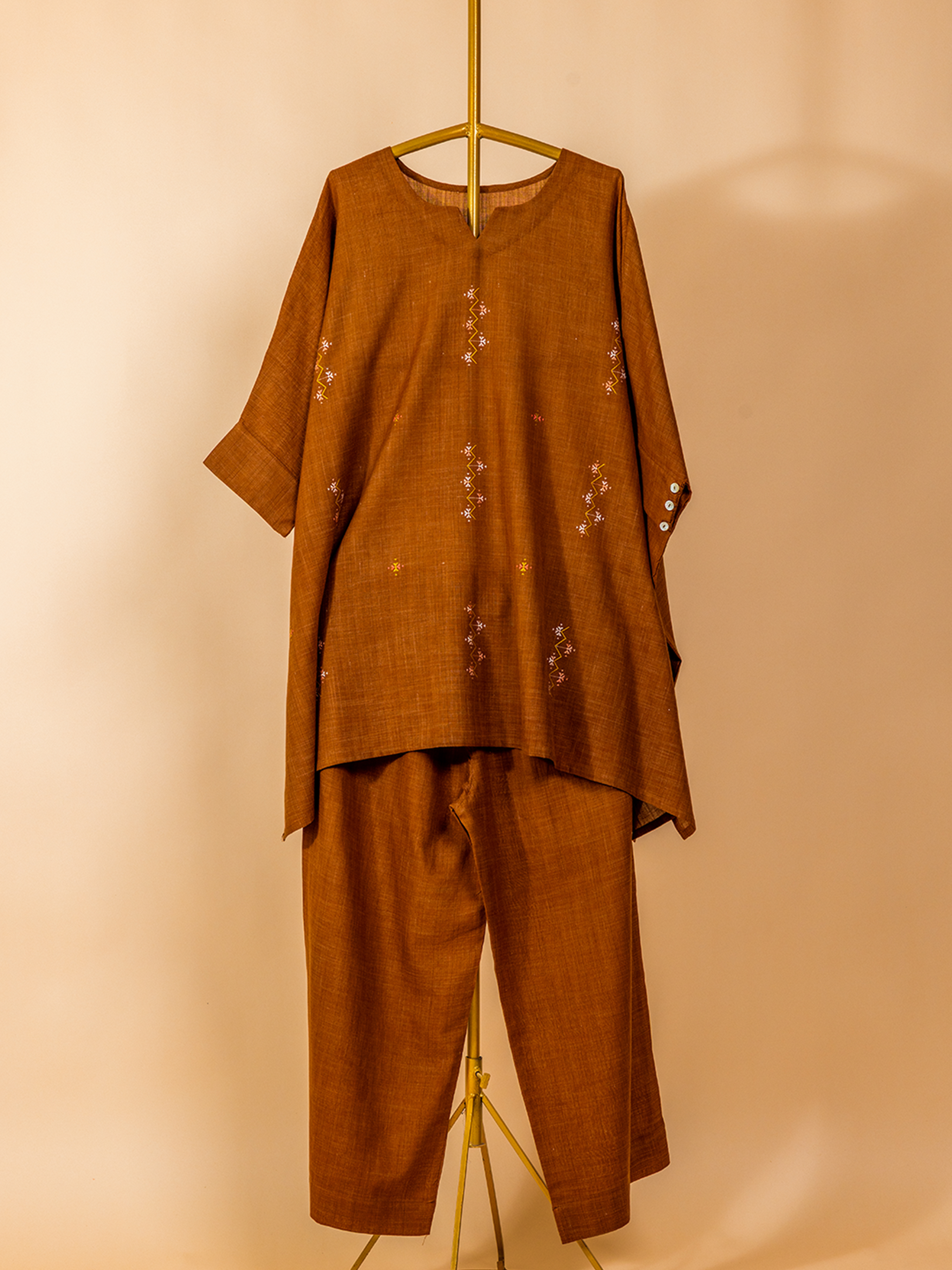 Soof Cotton Co-ord Set Brown