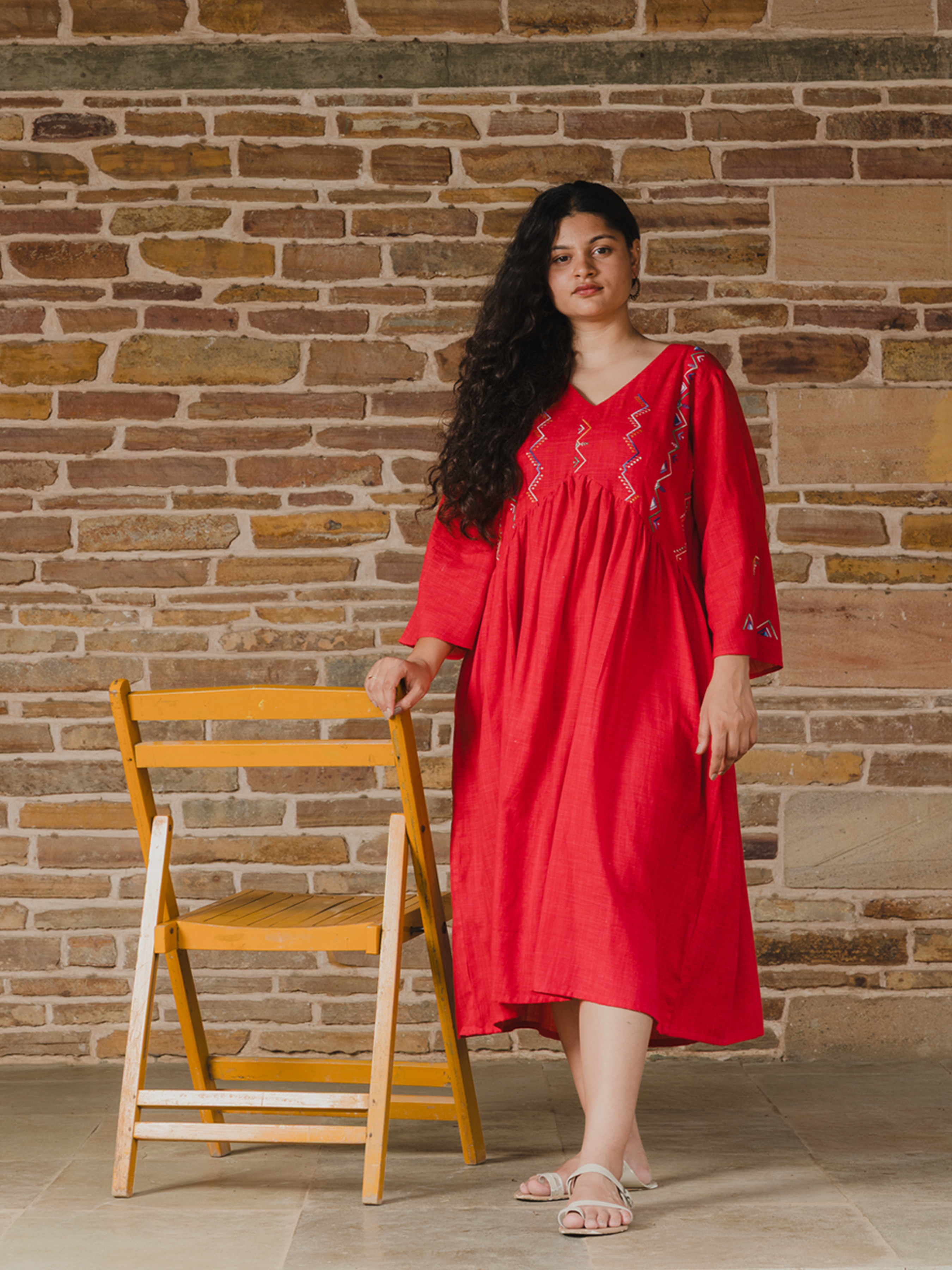Soof Cotton Tunic Red